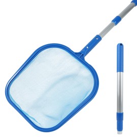 Banax Pool Skimmer Net Handheld, Frame Pool Leaf Collector with Fine Deep Ultra Fine Mesh Netting Small Pool Net for Removing Leaves & Debris in Above Ground Pool, Inflatable Pool and Hot Tub