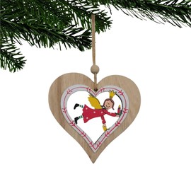 2025 Funny Christmas Angel Ornament,Personalized Angel Christmas Tree Ornaments,Wooden Heart Ornaments for Indoor Home/Fireplace/Car