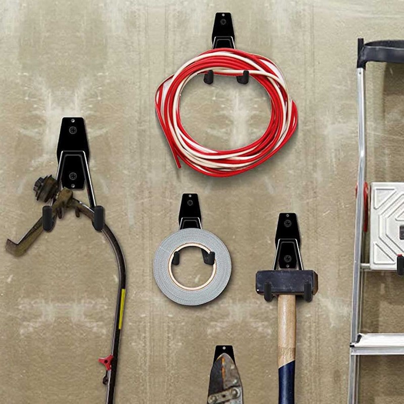 Teensery 2 Pcs Garage Hooks Wall Mounted Garage Storage Utility