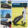 MERALIAN Rolling Baseball Catchers Gear Bag with Wheels, Large Baseball