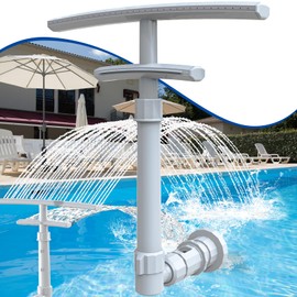 Pool Fountain for Above and Inground Pools, Dual-Layer Spray Pool Waterfall Sprinkler Chiller Aerator, Water Fountain Swimming Pool Accessories (for in-tex & Best-Way & Hay-Ward & Cole-Man)
