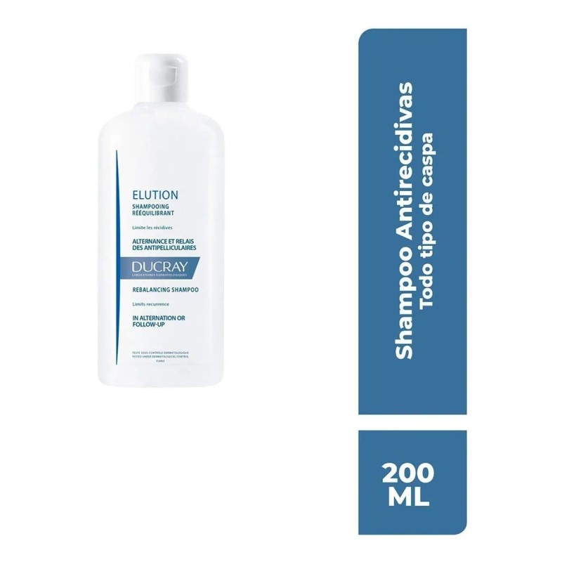 Ducray Elution Shampoo Reequilibrante Cuero Cabelludo 200ml