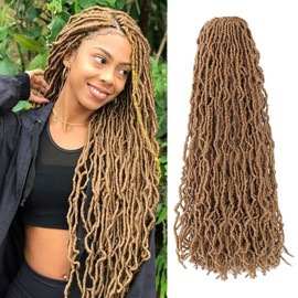 FFDDear Extended Faux Locs Crochet Hair 24Inch 7Packs Soft Locs Crochet Braids Distressed Natural Locs Pre Looped Synthetic Hair 27#