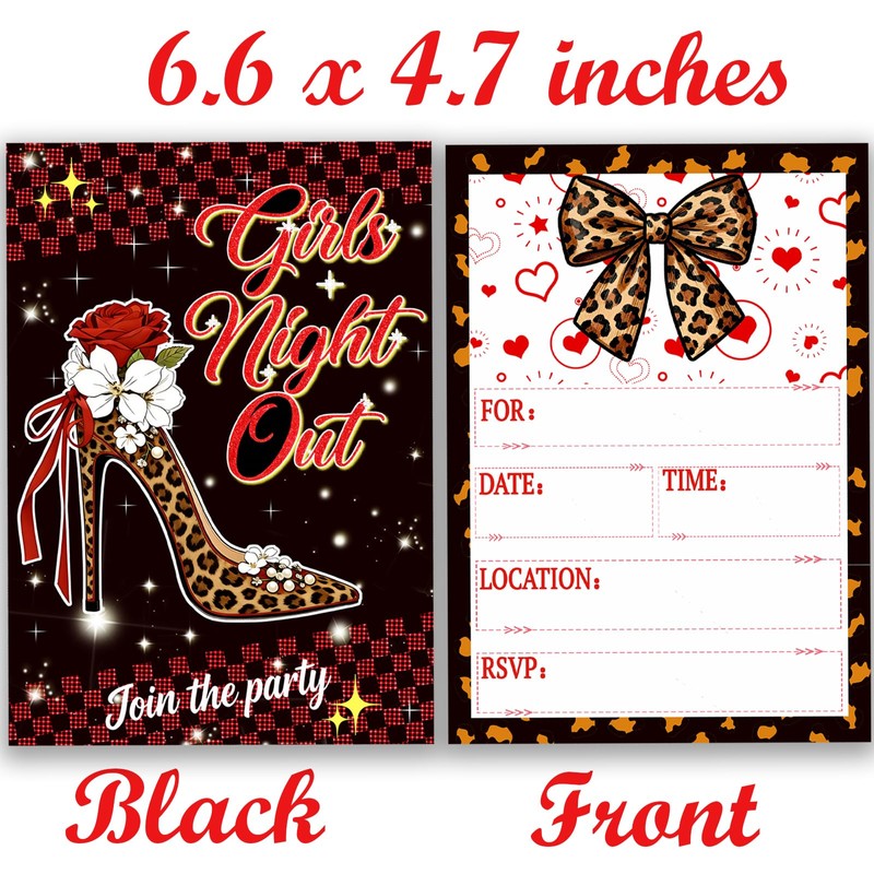 15 Set Girls Night Party Invitations with Envelopes for Bachelorette