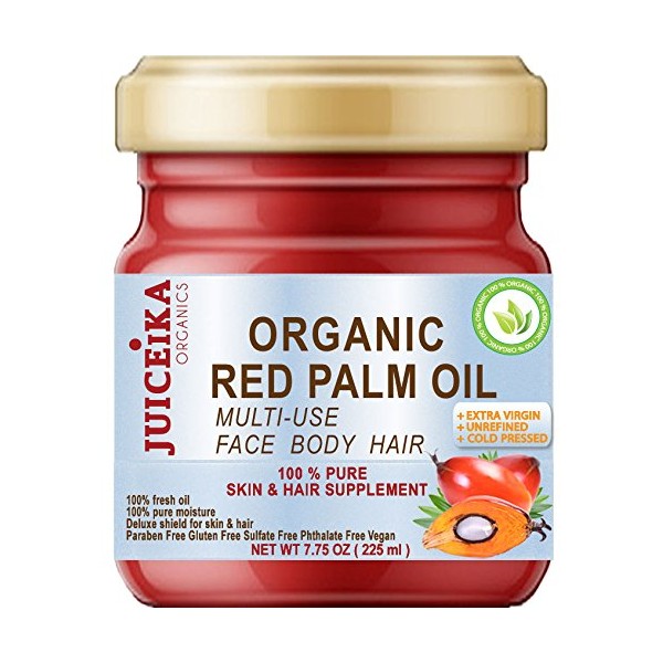 100% PURE ORGANIC RED PALM OIL Brazilian. EXTRA VIRGIN/UNREFINED COLD PRESSED. 100% Pure Moisture for FACE, BODY, HANDS, FEET, MASSAGE, NAILS & HAIR and LIP CARE.