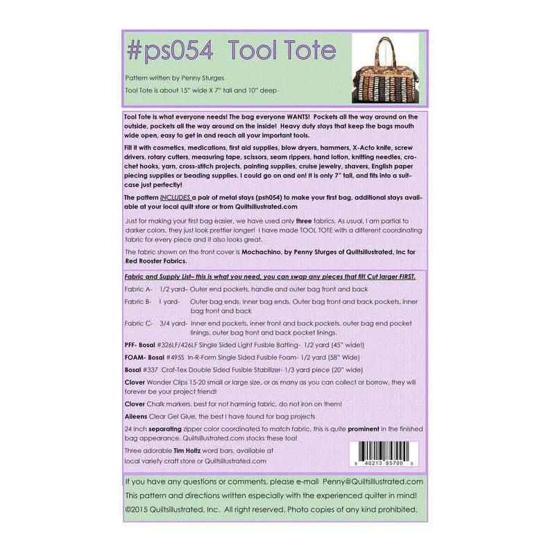 Quilts Illustrated: Tool Tote Pattern