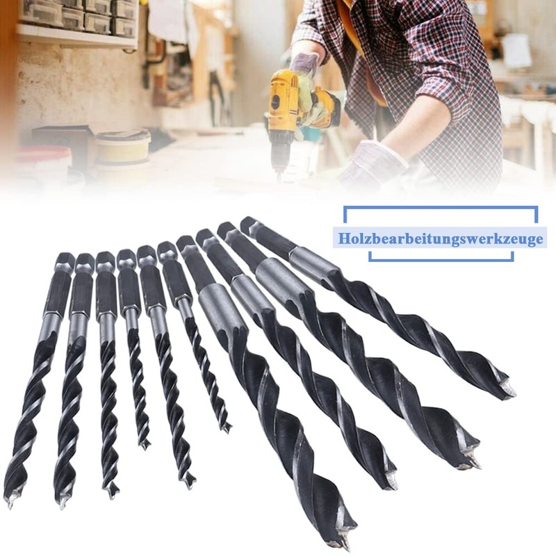 Mesee 10 Piece 1/4 Inch Hex Shank HSS Drill Bit