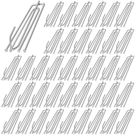 Pack of 40 Stainless Steel Curtain Hooks, Curtain Hooks with 4 Prongs, Metal Shower Curtain Hooks, Curtain Hooks, Curtain Clips, Hooks, Ideal for Curtains and Curtain Rings Rails