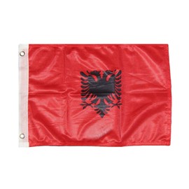 Trade Winds 12x18 12''x18'' Albania Albanian Rough Tex Knitted Flag Banner Grommets Premium Fade Resistant