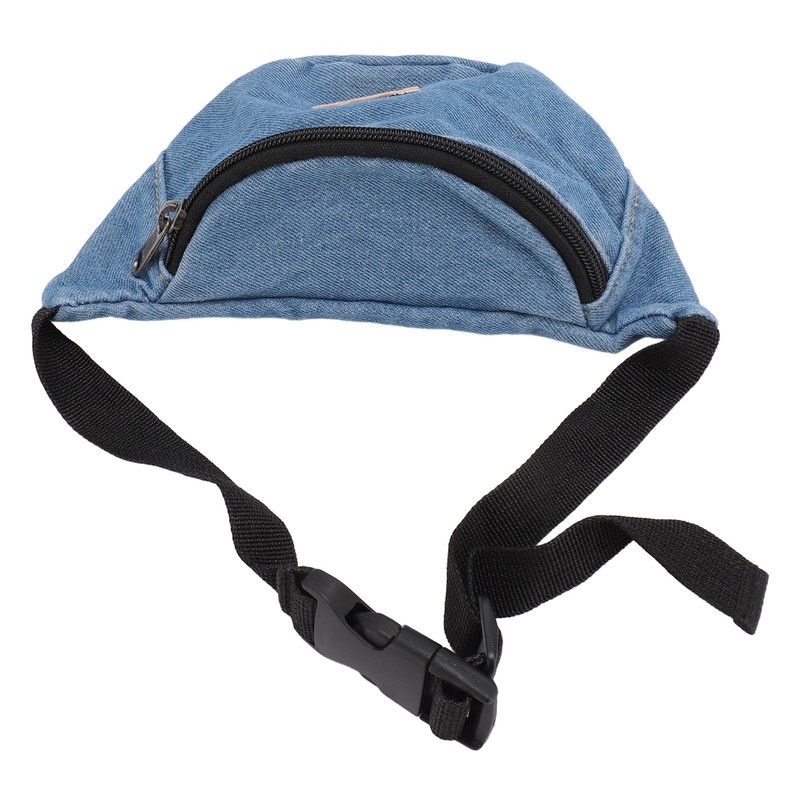 Kids Cool Waist Bag Bear Pattern Adjustable Button Small Canvas