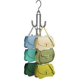 Purses Hanger Organizer for Closet,  Metal Purse Holder for Closet Space Saving Bag Storage Hook for Hanging Handbags, Belts,Scarves,Tote,Hats,Clothes,Bags,Ties (Black) - Color: Black, Size: 2