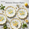 molidiki Unbreakable Melamine Plates Set of 8, 4 Large 11"