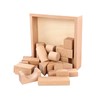 Eruceky 22 Building Blocks in Different Shapes, Natural Wooden Building