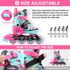 Inline Skates with Full Light Up Wheels, 4 Sizes Adjustable