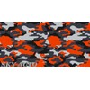 RED-Orange Black White Gray Camouflage Vinyl Car Wrap Film Sheet