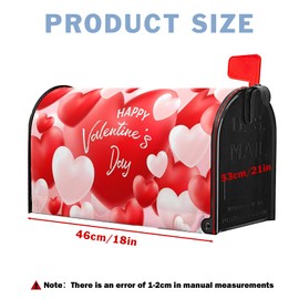Valentine Mailbox Covers Magnetic Valentines Day Mailbox Magnetic Mailbox Covers Valentines Heart Love Post Letter Box Cover for Garden 21x18 in Mailbox Wraps for Yard Home Decor