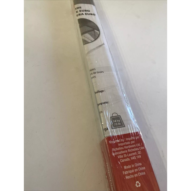 Richelieu 22” Euro Slide Side Mount Drawer Track 75 Lbs