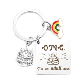 18th Birthday Gifts for Girls Boys Keepsake, Keyring 18th Birthday Gifts for Him Her, Gifts for an 18 Year Old Male Female, Keychain Birthday Gifts for Teenagers, 18 Years Old Birthday Presents
