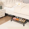 KOSIWU Under Bed Shoes Storage, 2 Pack Rolling Under-bed Storage