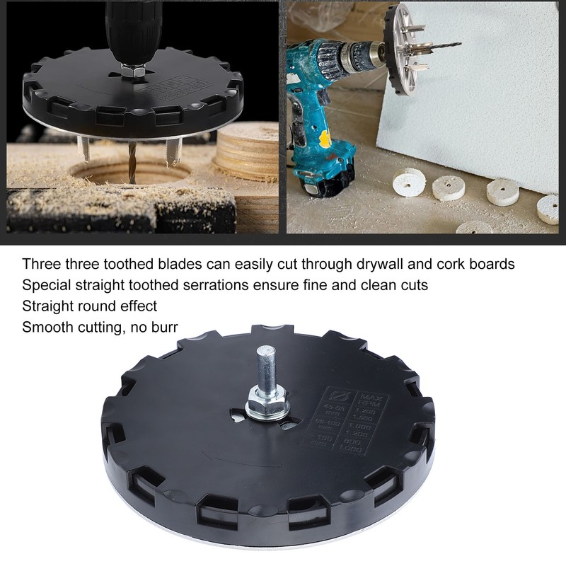 Adjustable Hole Saw Replacement Punching Cutter Drill Bit Kit 45