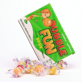 Gumballs for Kids - Sour Gum - Double Bubble Individually Wrapped Gumball - Chewing Gum - 8 Oz Gift Box - Fruity Gum Balls Mix