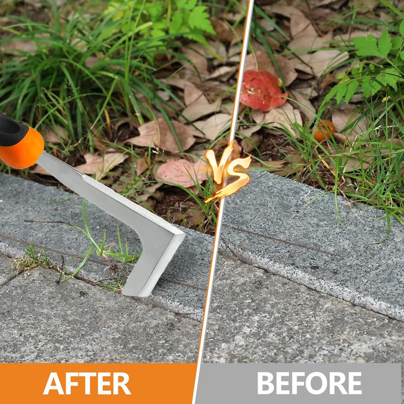 NCOALE Weed Cutter with Handle, Set of 3 Stainless Steel