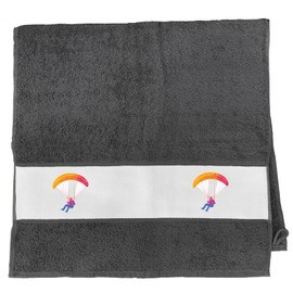 Huuraa Hand Towel Paragliding Gift 50 x 100 cm Graphite Cotton Paragliding Present