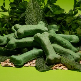 Activa 2lb Mint Gourmet Dog Biscuits | Crunchy Dog Treats | (Medium, Mint & Parsley)