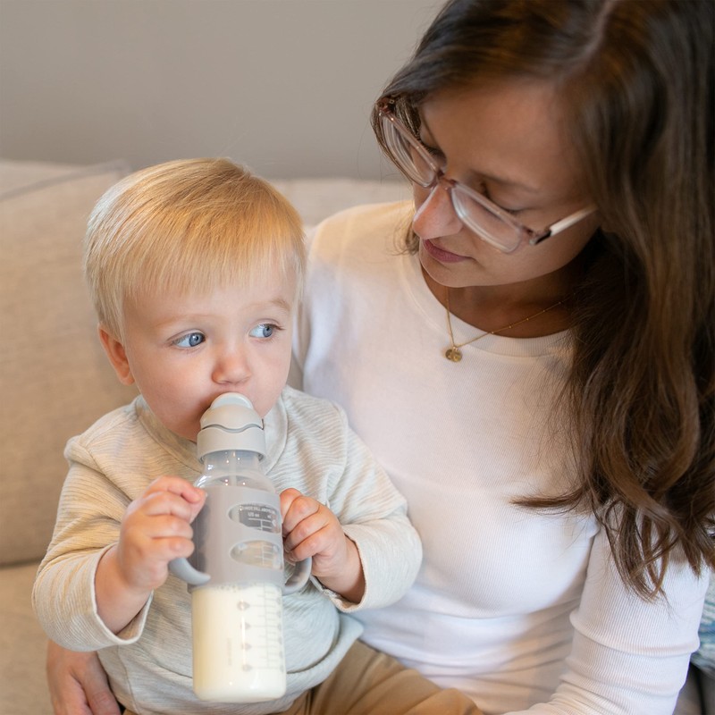 Dr. Brown's Milestones Narrow Sippy Straw Bottle, Spill-Proof with 100%