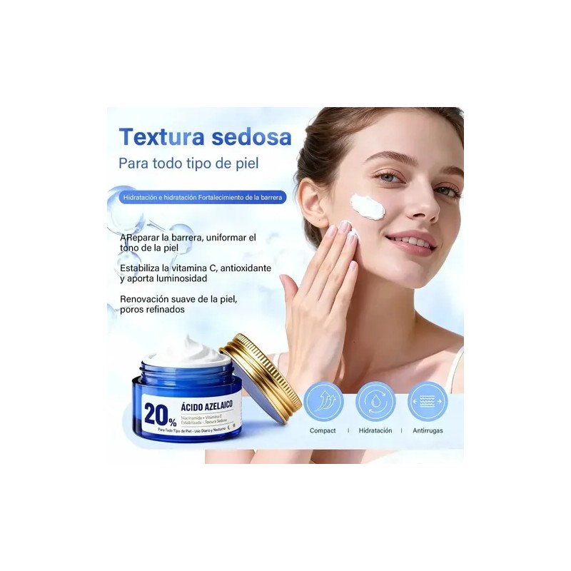 Ácido Azelaico Crema Con 20% Vitamina C Y Niacinamida Todo