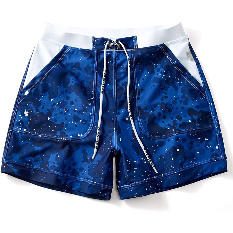 Taddlee Traje de baño para hombre de corte cuadrado, Azul