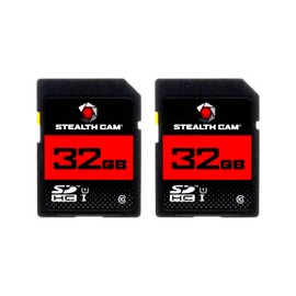 STEALTH CAM SD Card - High-Speed Data Transferring Storage Game Trail Hunting Scouting Photo Video Recording Cameras, 32GB SD Card (2 Pack)