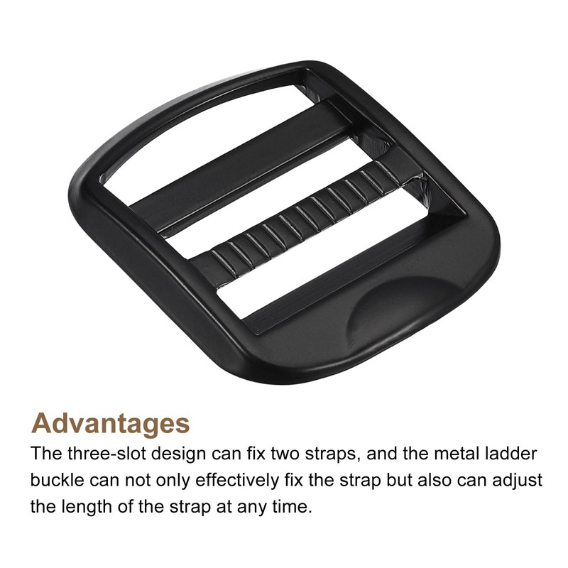 QUARKZMAN Metal Ladder Buckle Slider Tri-Glider Metal Adjustable Buckles 32
