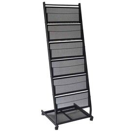 Signworld 6 Pocket Mobile Literature Display Rack - Medium