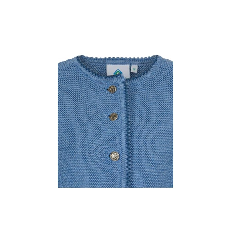 Isar-Trachten Amy 47068 Children's Cardigan Denim Blue, denim blue