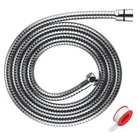 Extra Long Stainless Steel Shower Hose - Metal Kink-Free Handheld Shower Hose Extension with Brass Insert and Nut (79", Chrome)