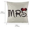 2 Pcs Mr and Mrs Funny Mouse Cushion Cover Durable
