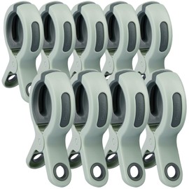 9 Pack Beach Towel Clips, Heavy-Duty Plastic Clothes Pins Bright Color Beach Chair Towel Holder Windproof Clothes Clips to Keep Your Towel Clothes Blankets (Green)