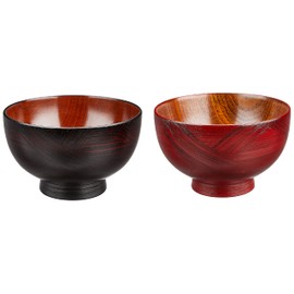 Nakatani Brothers Shokai Yamanaka Lacquer W17-4 Married Couple Soup Bowl, Brush Muscle, Negoro, Akebono