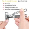 SANJINFON 3 in 1 Nail Clippers with 360 Degree Rotating