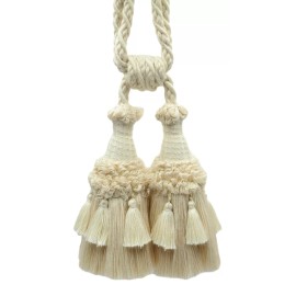 DÉCOPRO Tassel Tieback, Color# W13 - Cream Ivory [Sold Individually]