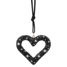 Kifmurase Bling Heart Car Hanging Interior Accessories, Rhinestone Crystal Heart-shape Vehicle Rear View Mirror Pendant Ornaments, Shinny Car Mirror Decor Hanging for Lucky Ornament Women Men