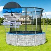 Trampoline Skirt,Suitable for 12ft and Larger Trampolines,Weather Resistant and Durable,Tool-Free