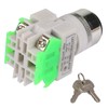 Key Operated Switch 3 Position Rotary Key Switch with 2