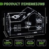 Jumping Spider Enclosure, 8.7×4.3×5.9in Escape-Proof, Secure & Ventilated Spider Terrarium,