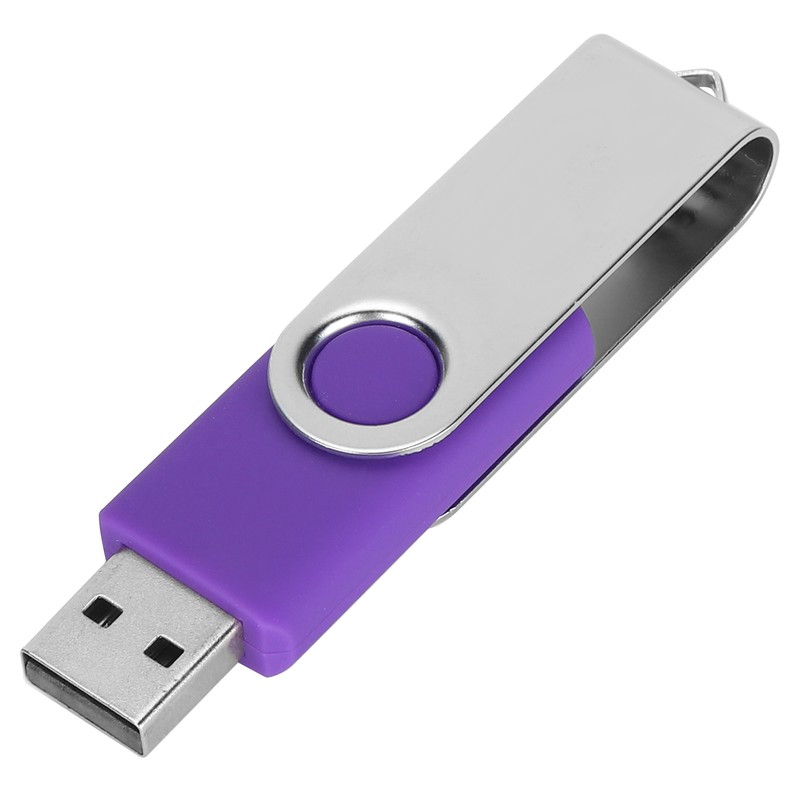 USB Flash Drive Candy Purple Rotatable Portable Storage Memory Stick