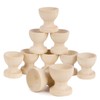 BOFUNX Pack of 10 Wooden Egg Cups for Painting, Easter