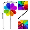 LUKDUNG 4Pcs Colorful Garden Windmill, 30cm Rainbow Sparkly Windmills Spinners