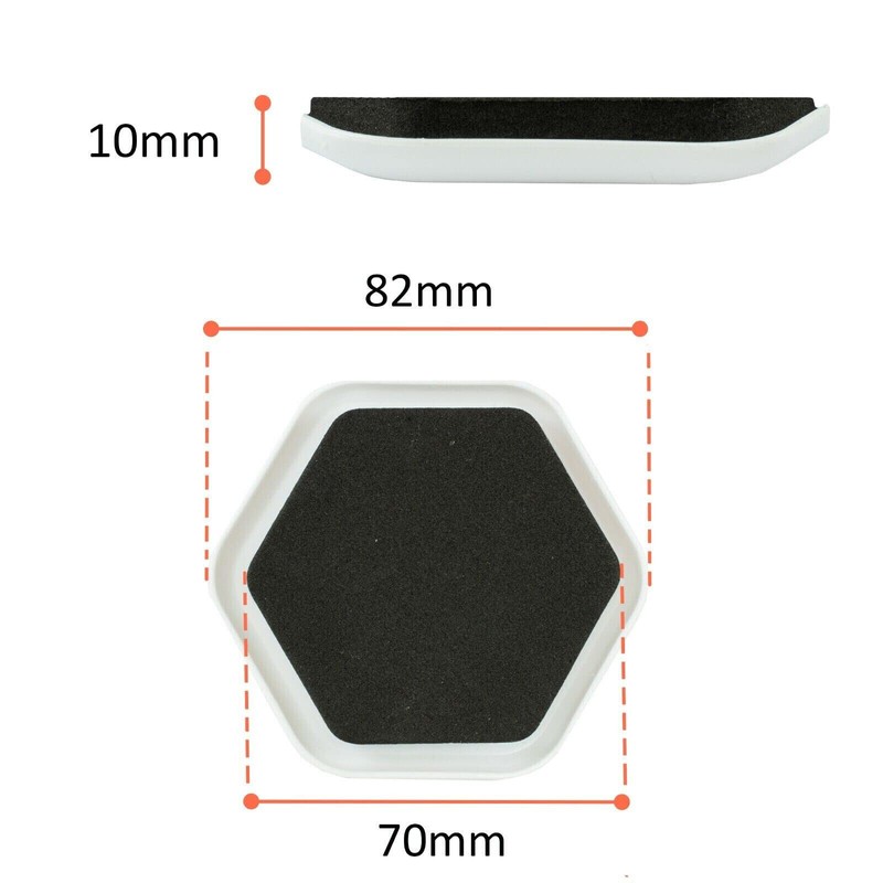 4x LARGE 82mm FURNITURE SLIDERS Gliders Movers Pads Protectors Carpet