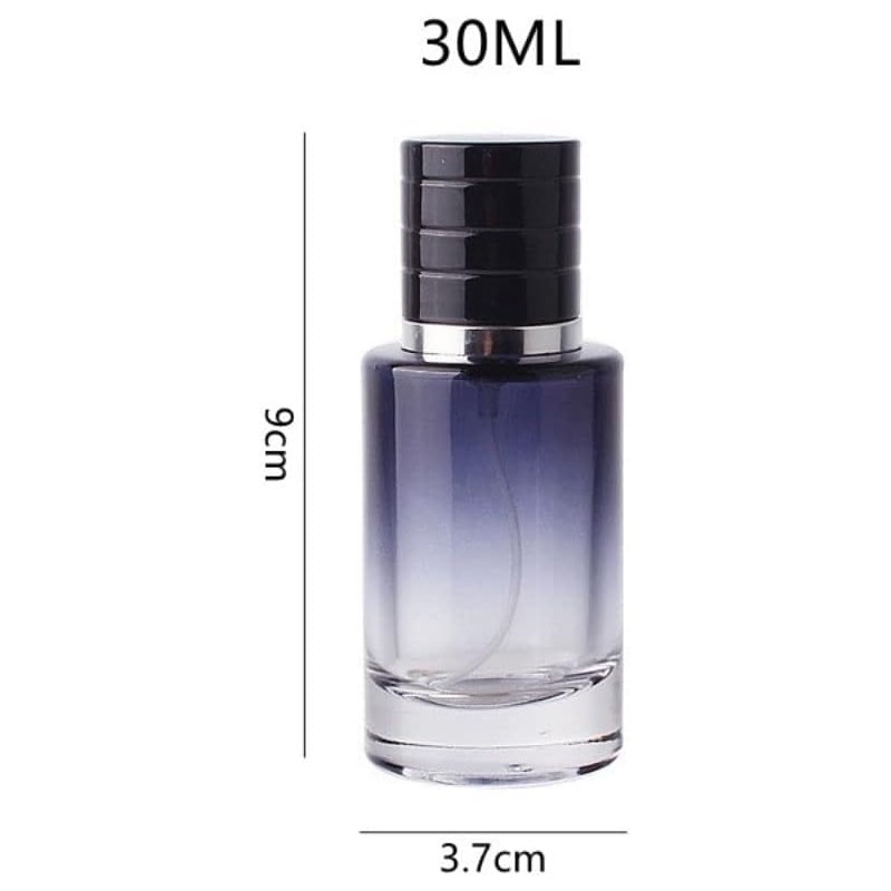 Black Perfume Atomizer Portable High-Grade Glass Spray 30ml Refillable Small